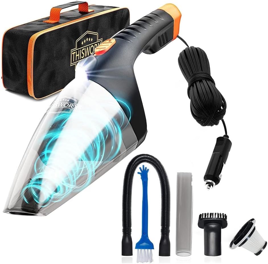7. ThisWorx Car Vacuum Cleaner 2.0: Best Updated Portable Car Vacuum