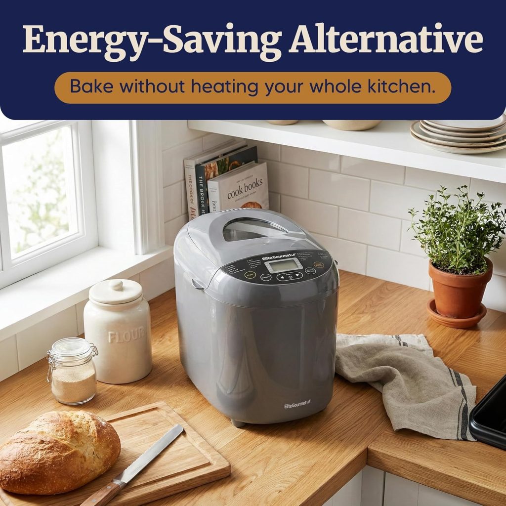2. Elite Gourmet Programmable Bread Maker with PFAS-Free CERALAST™ Ceramic Pan – Best PFAS-Free Budget Bread Maker