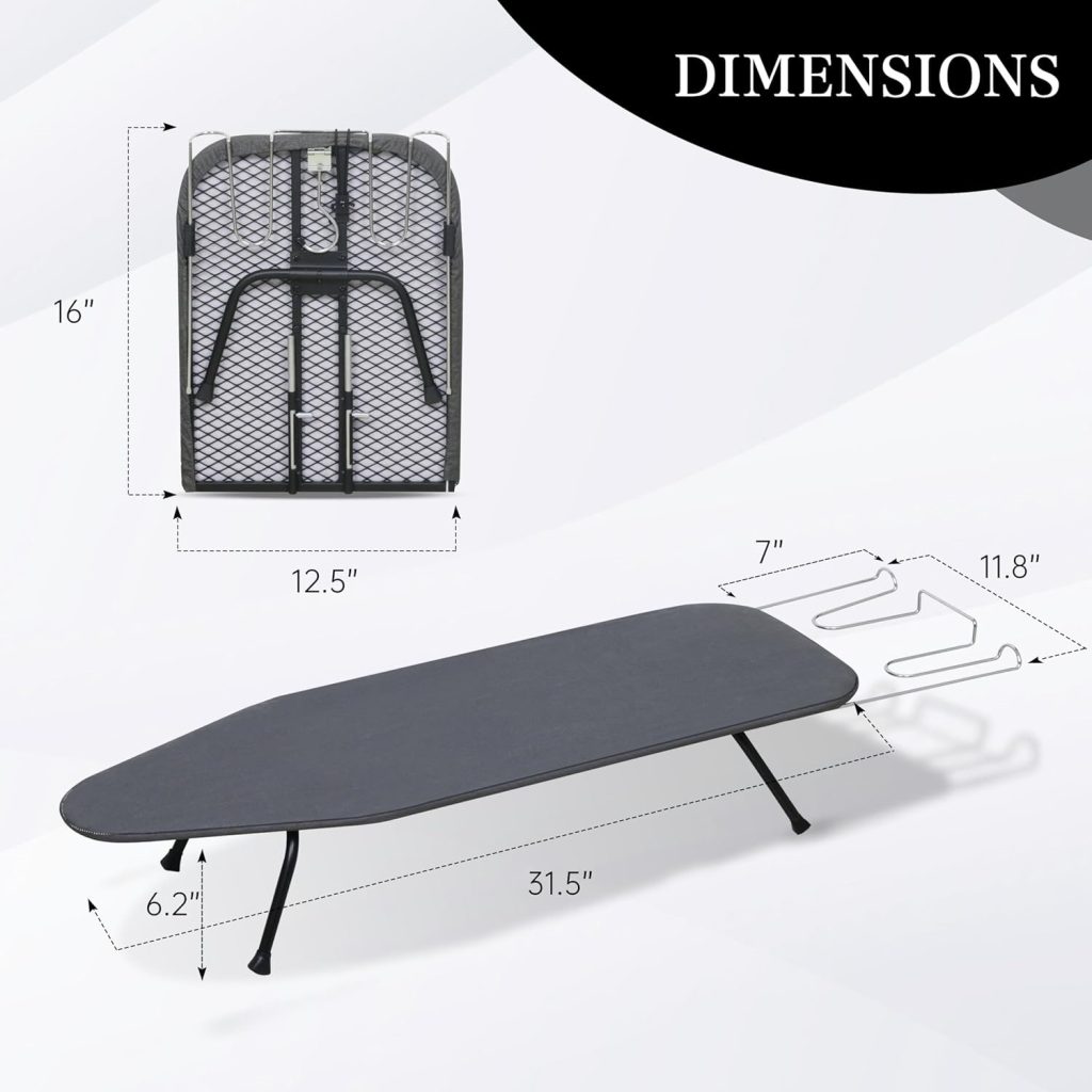 2. ZOES HOMEWARE Metal Mesh Tabletop Ironing Board — Best Tabletop Ironing Board for Small Spaces
