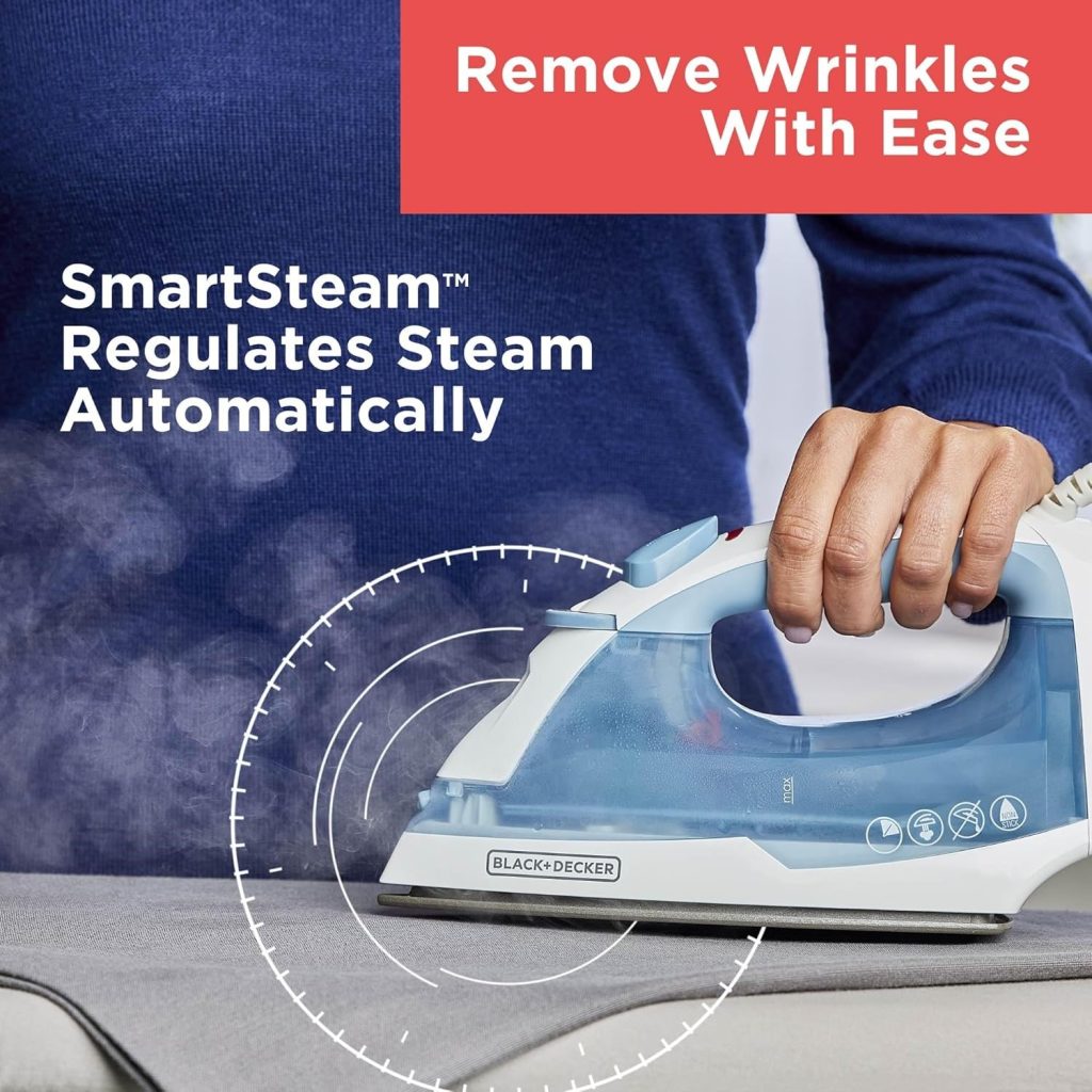 6. BLACK+DECKER Easy Steam Compact Iron, 1200W - Best Lightweight Budget Steam Iron