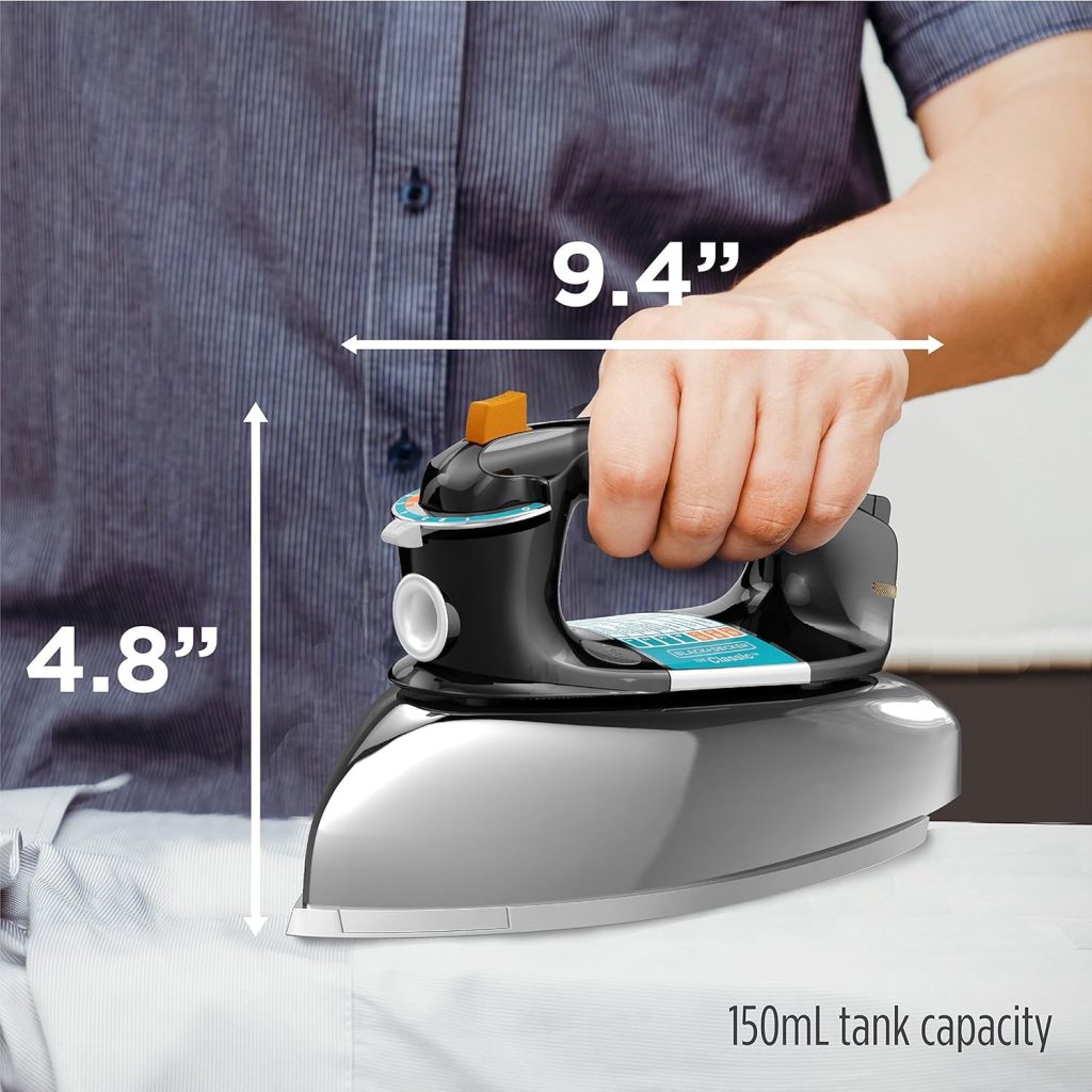 7. BLACK+DECKER The Classic Iron F67E-T, Aluminum Soleplate - Best Traditional Steam/Dry Iron