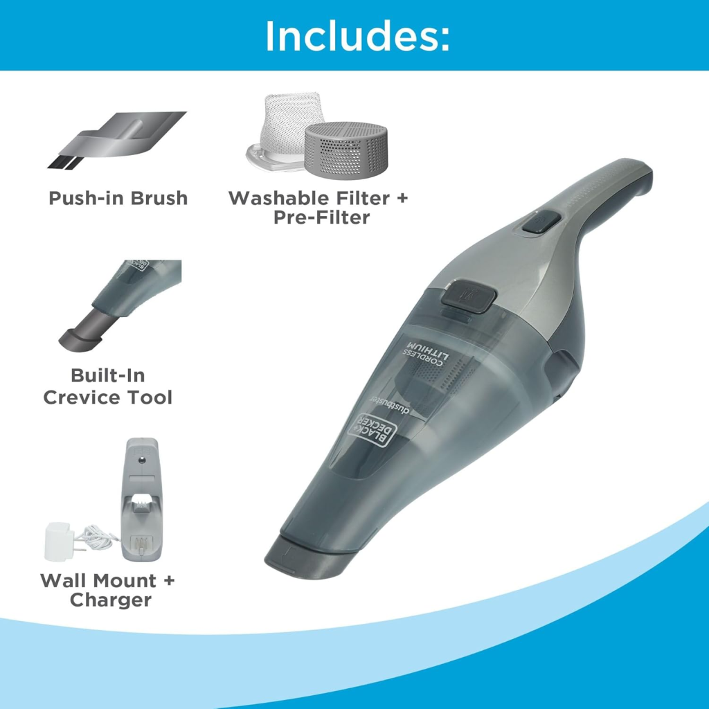 BLACK+DECKER Dustbuster HNVC220BCZ01 8V Handheld Vacuum