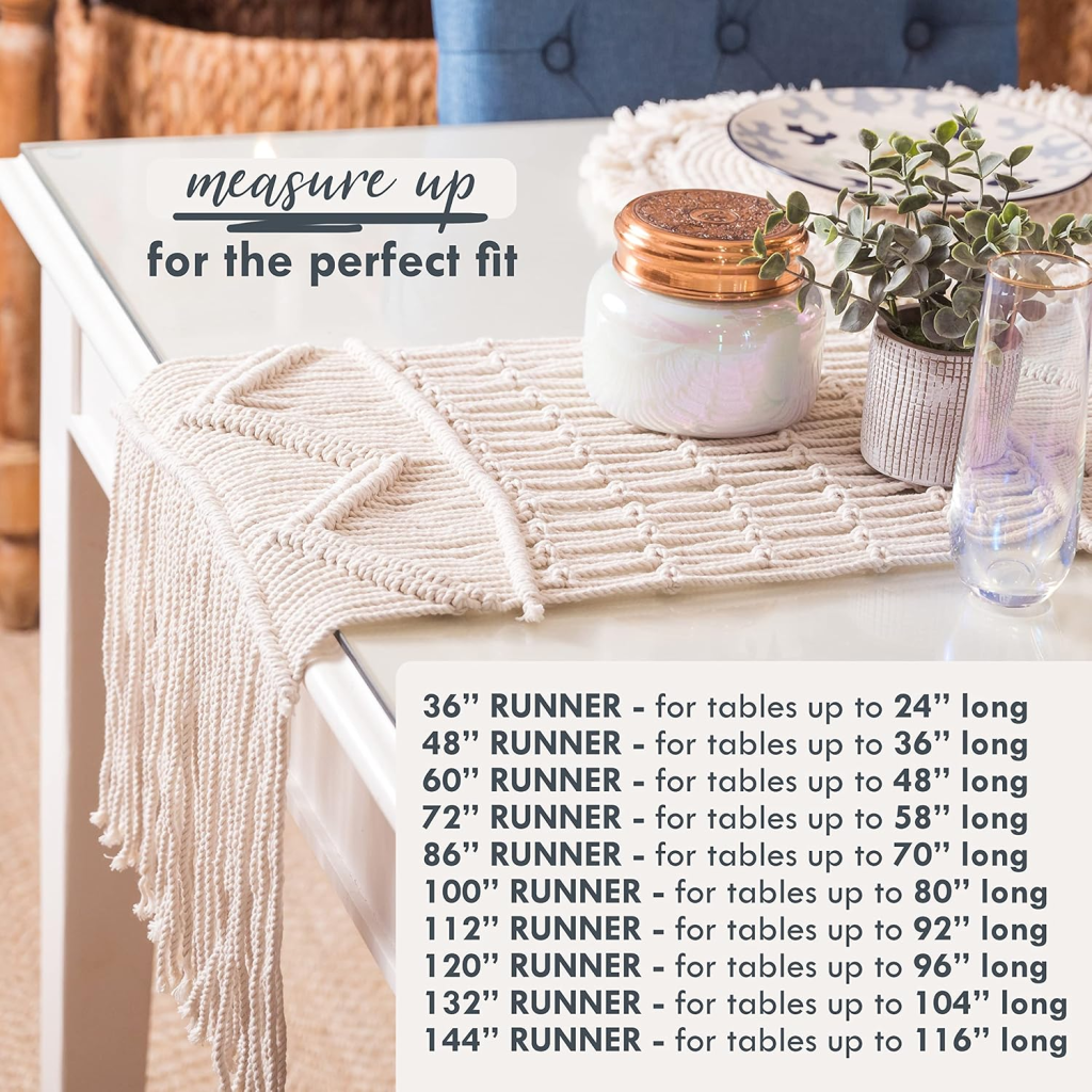 SnugLife 86-Inch Macrame Runner